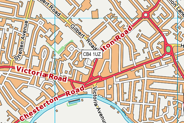 CB4 1UZ map - OS VectorMap District (Ordnance Survey)