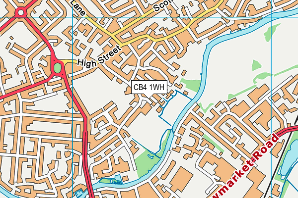 CB4 1WH map - OS VectorMap District (Ordnance Survey)