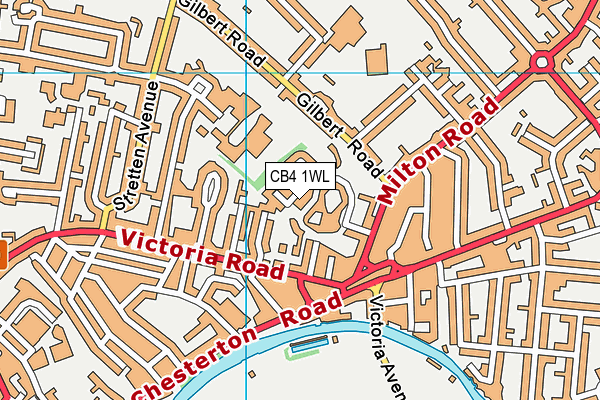 CB4 1WL map - OS VectorMap District (Ordnance Survey)