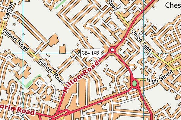 CB4 1XB map - OS VectorMap District (Ordnance Survey)