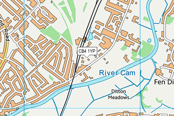 CB4 1YP map - OS VectorMap District (Ordnance Survey)