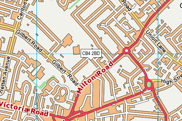 Milton Road Primary School map (CB4 2BD) - OS VectorMap District (Ordnance Survey)