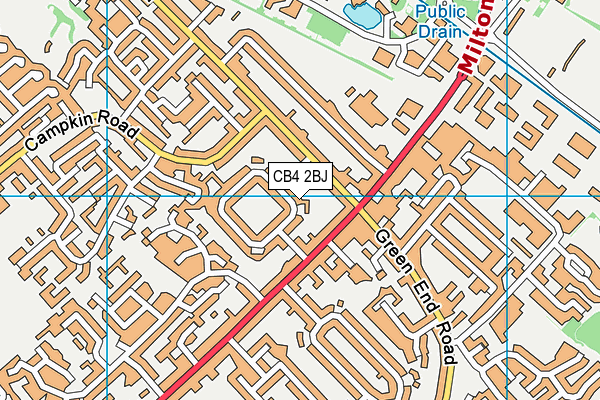 CB4 2BJ map - OS VectorMap District (Ordnance Survey)