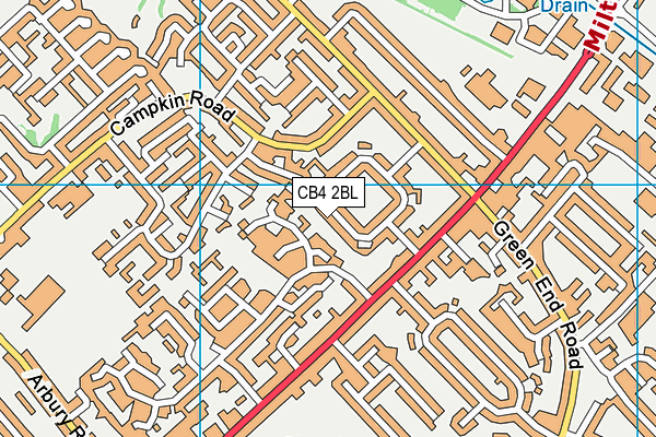 CB4 2BL map - OS VectorMap District (Ordnance Survey)