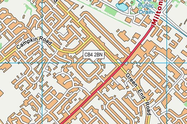 CB4 2BN map - OS VectorMap District (Ordnance Survey)