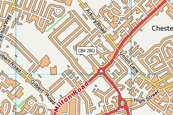 CB4 2BQ map - OS VectorMap District (Ordnance Survey)