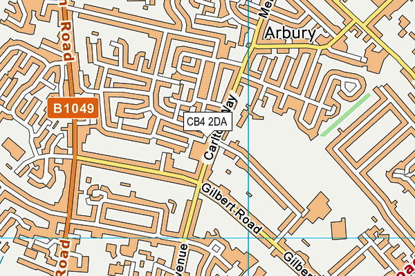 CB4 2DA map - OS VectorMap District (Ordnance Survey)