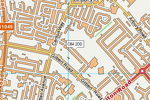 CB4 2DD map - OS VectorMap District (Ordnance Survey)