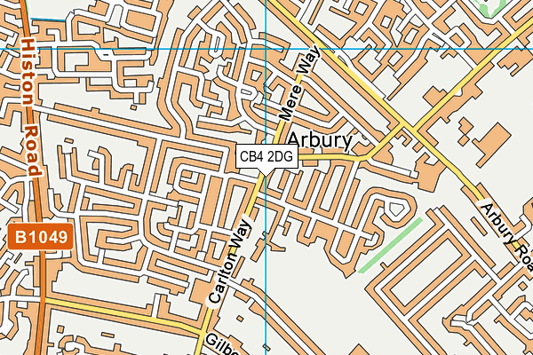 CB4 2DG map - OS VectorMap District (Ordnance Survey)