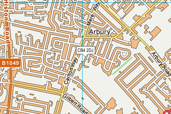 CB4 2DJ map - OS VectorMap District (Ordnance Survey)