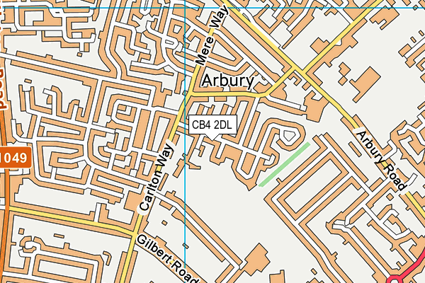 CB4 2DL map - OS VectorMap District (Ordnance Survey)