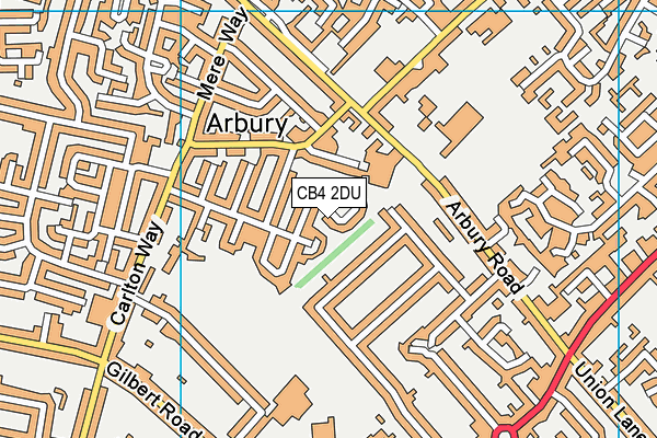 CB4 2DU map - OS VectorMap District (Ordnance Survey)