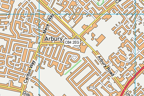 CB4 2EG map - OS VectorMap District (Ordnance Survey)