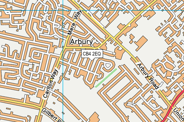 CB4 2EQ map - OS VectorMap District (Ordnance Survey)