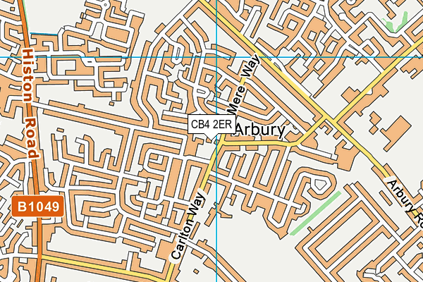CB4 2ER map - OS VectorMap District (Ordnance Survey)