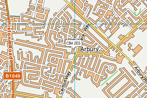 CB4 2ES map - OS VectorMap District (Ordnance Survey)
