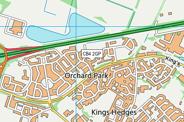 CB4 2GP map - OS VectorMap District (Ordnance Survey)