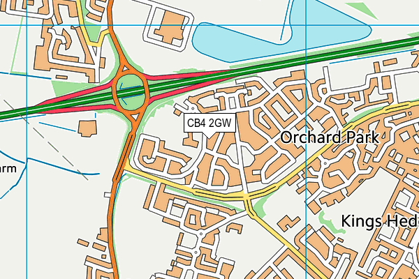 Orchard Park map (CB4 2GW) - OS VectorMap District (Ordnance Survey)