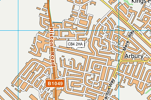CB4 2HA map - OS VectorMap District (Ordnance Survey)