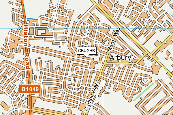 CB4 2HB map - OS VectorMap District (Ordnance Survey)