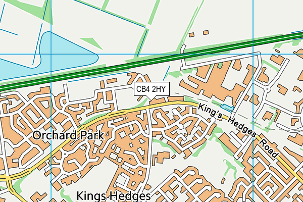 CB4 2HY map - OS VectorMap District (Ordnance Survey)