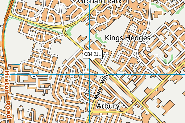 CB4 2JL map - OS VectorMap District (Ordnance Survey)