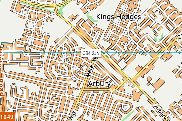 CB4 2JN map - OS VectorMap District (Ordnance Survey)