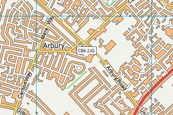CB4 2JQ map - OS VectorMap District (Ordnance Survey)