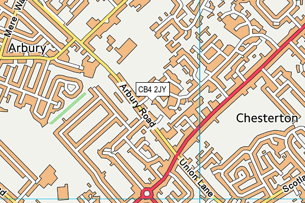 CB4 2JY map - OS VectorMap District (Ordnance Survey)