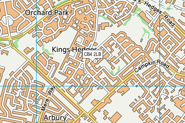 CB4 2LB map - OS VectorMap District (Ordnance Survey)