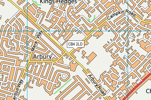 CB4 2LD map - OS VectorMap District (Ordnance Survey)