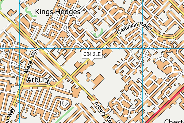 CB4 2LE map - OS VectorMap District (Ordnance Survey)