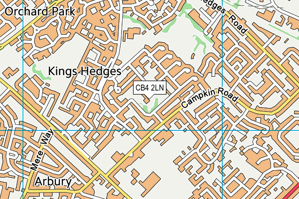 CB4 2LN map - OS VectorMap District (Ordnance Survey)