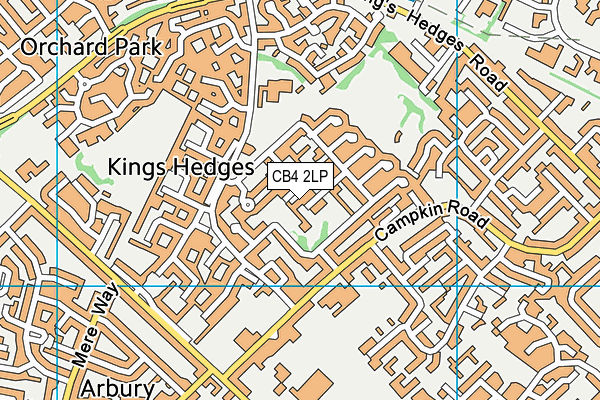 CB4 2LP map - OS VectorMap District (Ordnance Survey)