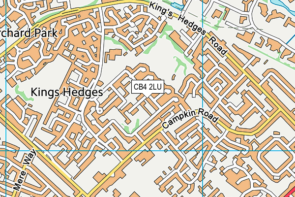 Nunns Way Recreation Ground map (CB4 2LU) - OS VectorMap District (Ordnance Survey)