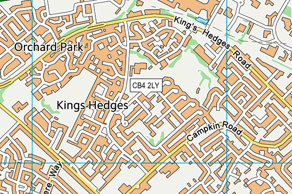 CB4 2LY map - OS VectorMap District (Ordnance Survey)