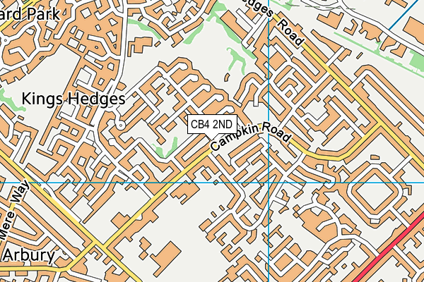 CB4 2ND map - OS VectorMap District (Ordnance Survey)