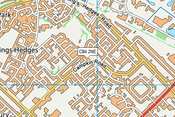 CB4 2NE map - OS VectorMap District (Ordnance Survey)