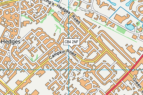 CB4 2NF map - OS VectorMap District (Ordnance Survey)