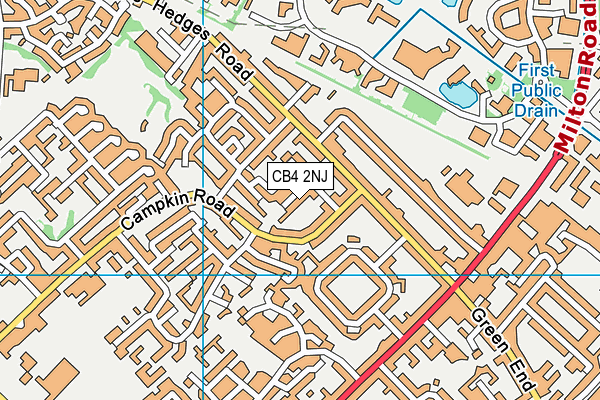 CB4 2NJ map - OS VectorMap District (Ordnance Survey)