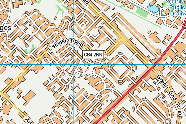 CB4 2NN map - OS VectorMap District (Ordnance Survey)