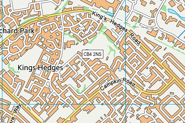 CB4 2NS map - OS VectorMap District (Ordnance Survey)