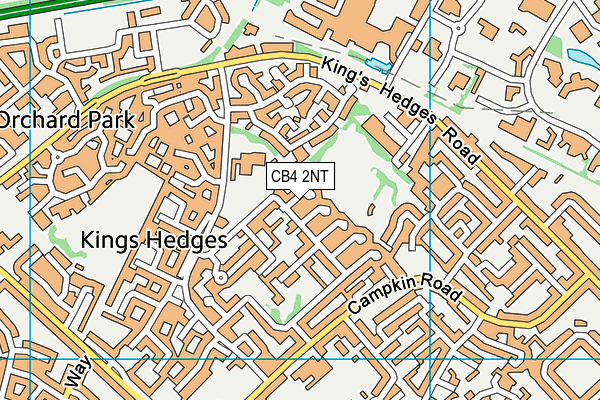 CB4 2NT map - OS VectorMap District (Ordnance Survey)