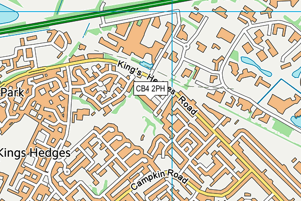 CB4 2PH map - OS VectorMap District (Ordnance Survey)