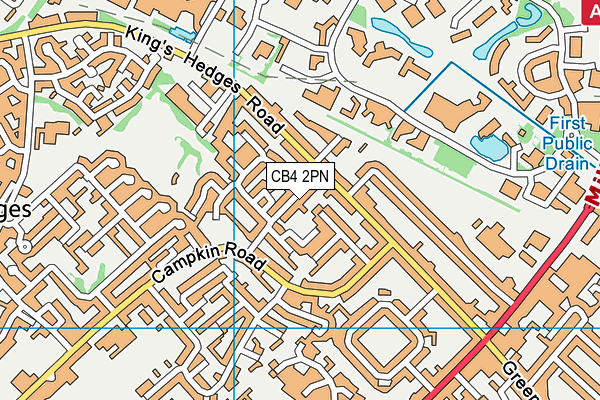 CB4 2PN map - OS VectorMap District (Ordnance Survey)