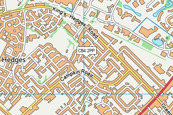 CB4 2PP map - OS VectorMap District (Ordnance Survey)