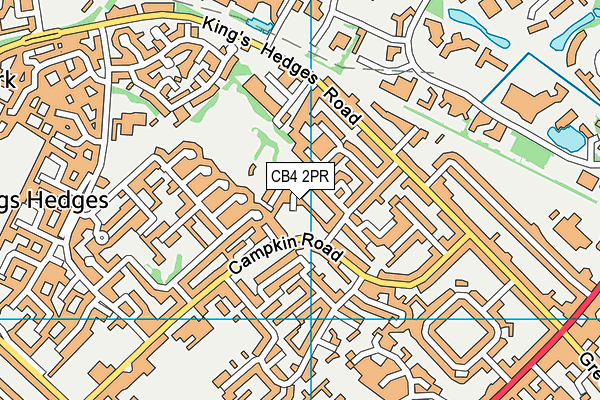 CB4 2PR map - OS VectorMap District (Ordnance Survey)