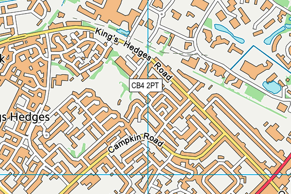 CB4 2PT map - OS VectorMap District (Ordnance Survey)