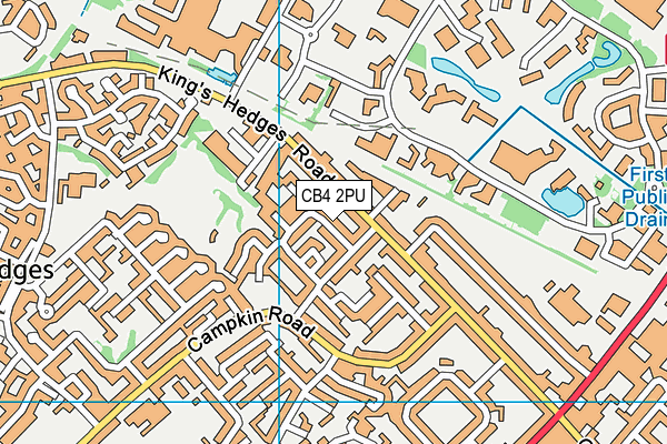 CB4 2PU map - OS VectorMap District (Ordnance Survey)