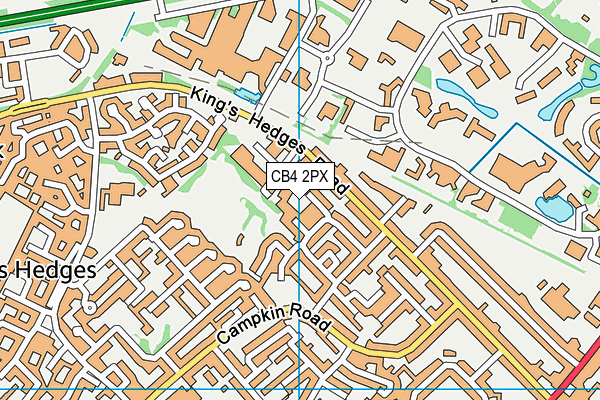CB4 2PX map - OS VectorMap District (Ordnance Survey)